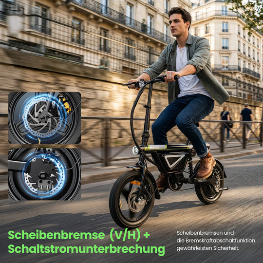 Finbike EB1S Elektro-Citybike, 36V 12Ah Akku, 50km Reichweite
