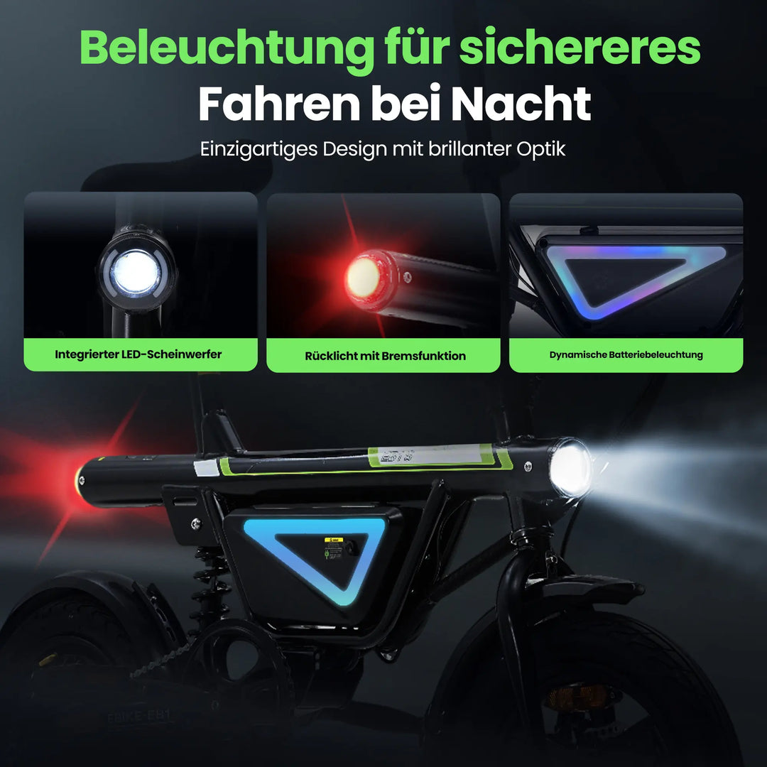 Finbike EB1S Elektro-Citybike, 36V 12Ah Akku, 50km Reichweite