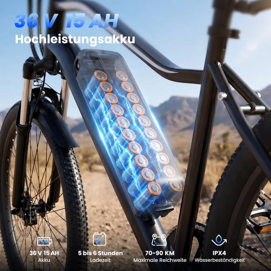 Finbike EB3S Elektrofahrrad, Reichweite bis zu 100 km