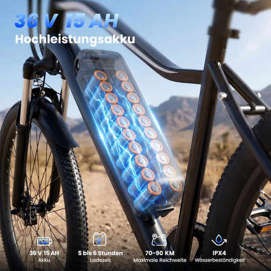 Finbike EB3S Elektrofahrrad, Reichweite bis zu 100 km