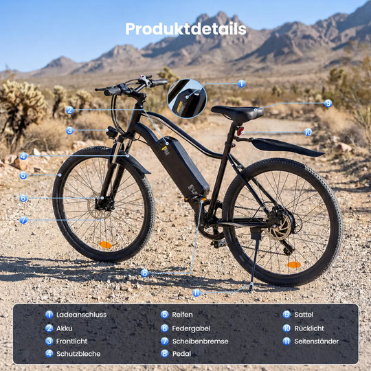 Finbike EB3S Elektrofahrrad, Reichweite bis zu 100 km