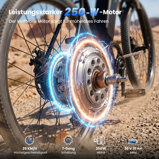 Finbike EB3S Elektrofahrrad, Reichweite bis zu 100 km