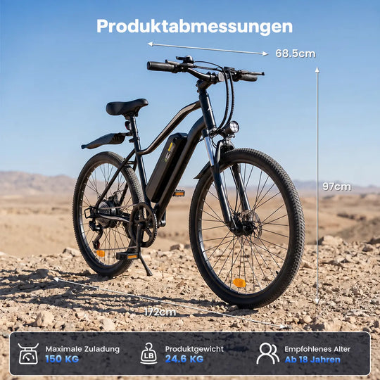 Finbike EB3S Elektrofahrrad, Reichweite bis zu 100 km