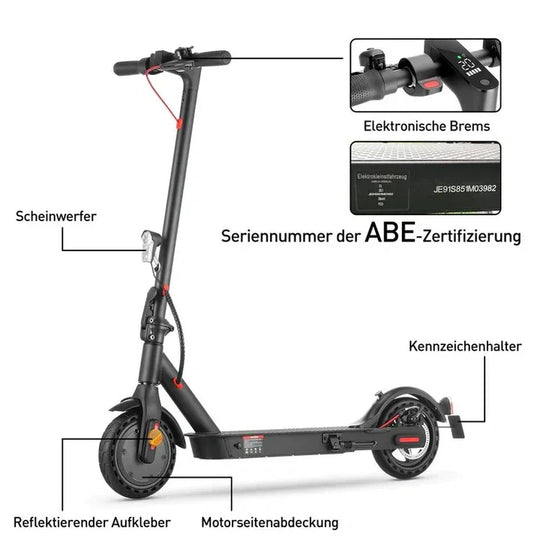 Finbike E9Pro E-Scooter mit ABE, 30 km Reichweite, 20 km/h, Legal in Deutschland