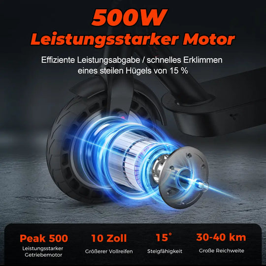 Finbike E9TMAX E-Scooter mit ABE, 20 km/h, 500 W Motor, Stralßenzulassung