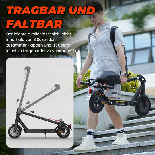 Finbike E9TMAX E-Scooter mit ABE, 20 km/h, 500 W Motor, Stralßenzulassung