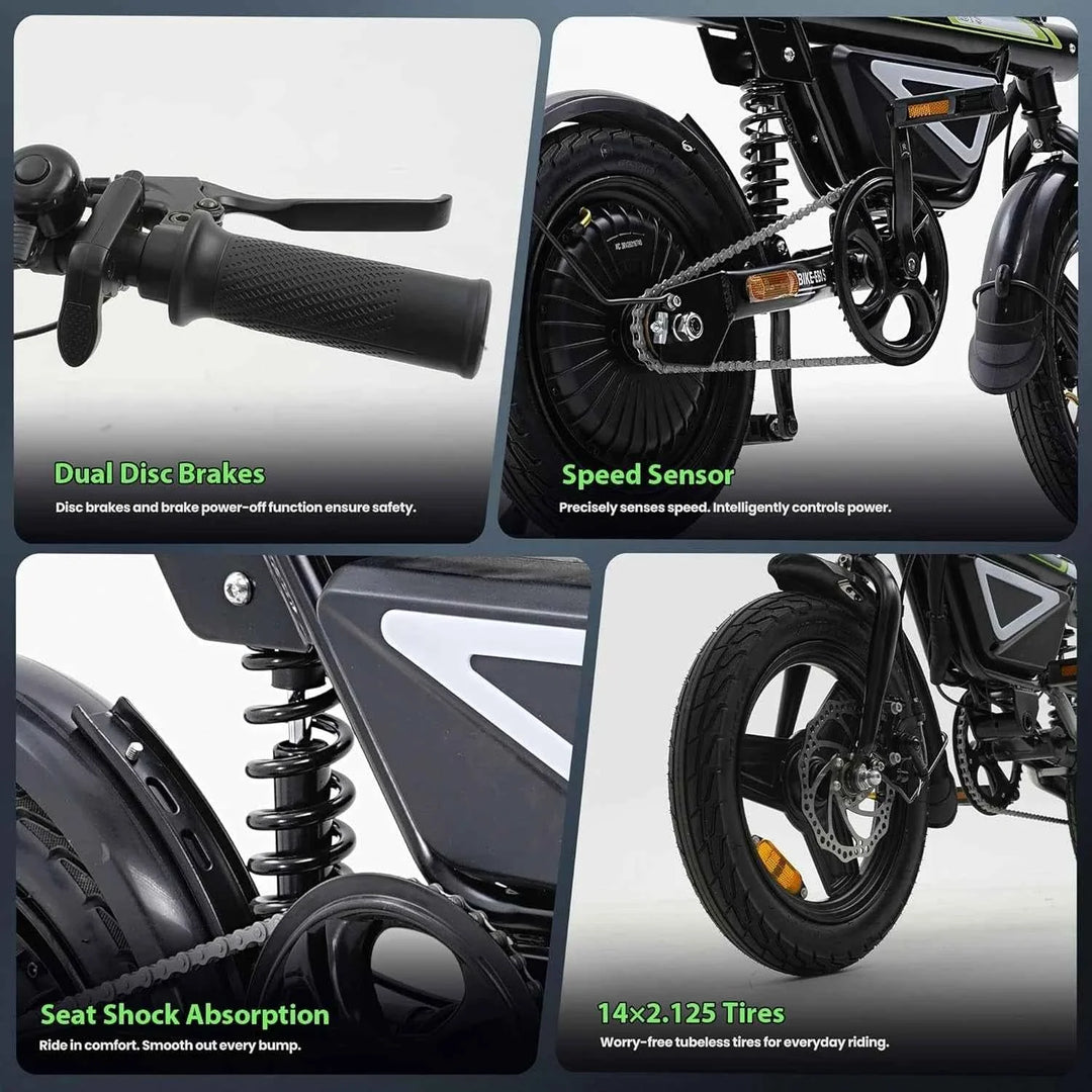 Finbike EB1S Electric City Bike 36V 12Ah Battery 50km Range