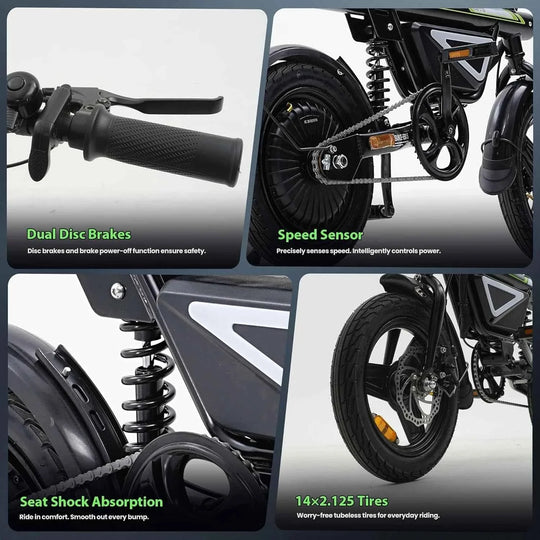 Finbike EB1S Electric City Bike 36V 12Ah Battery 50km Range