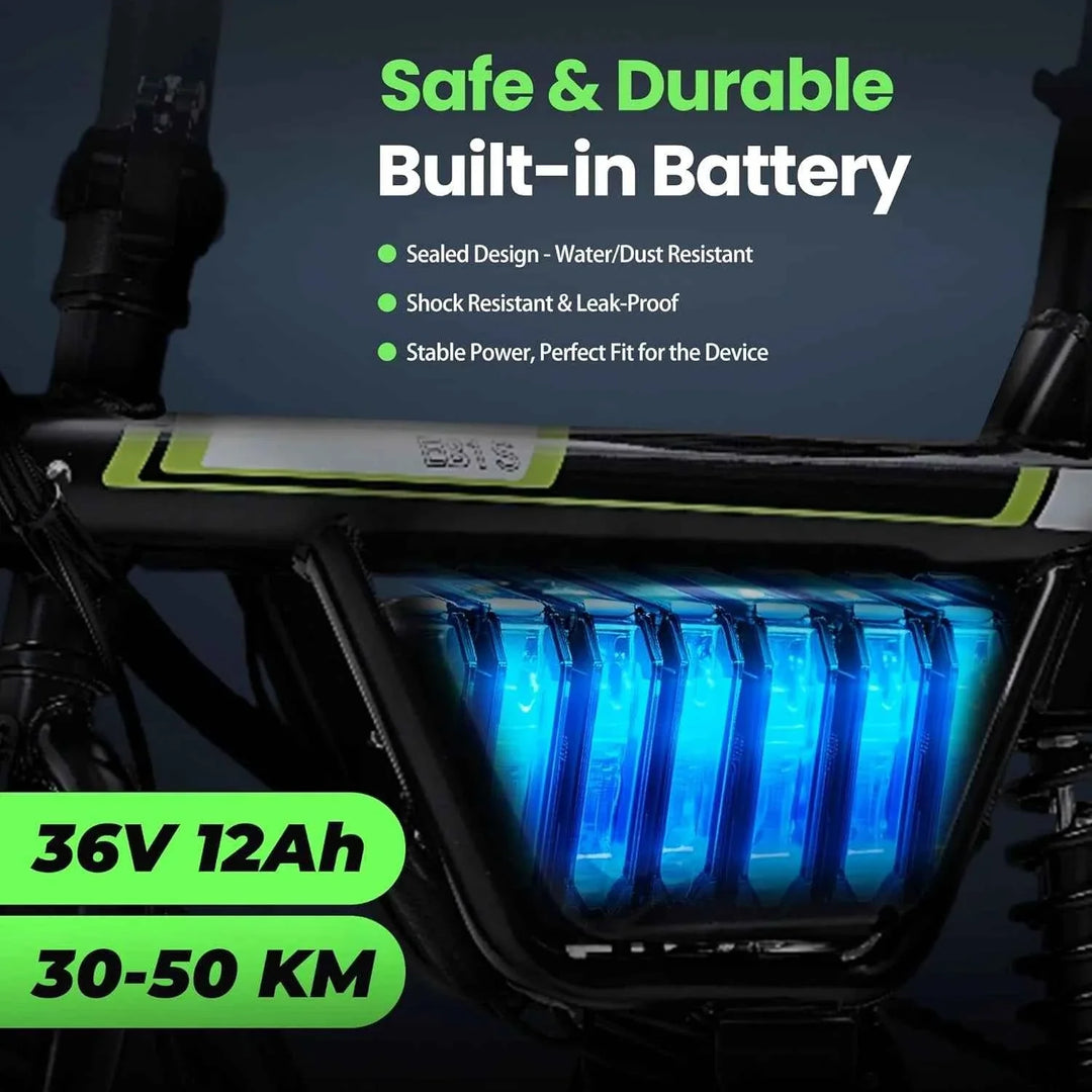 Finbike EB1S Electric City Bike 36V 12Ah Battery 50km Range