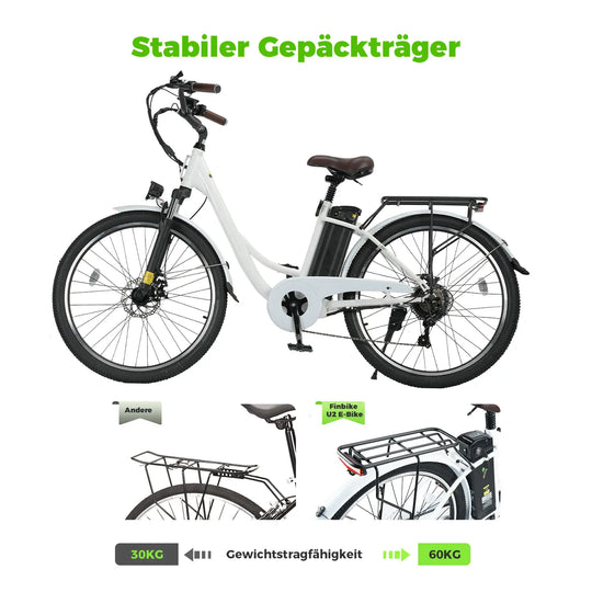 Finbike U2 Pendler-Elektrofahrrad mit tiefem Einstieg