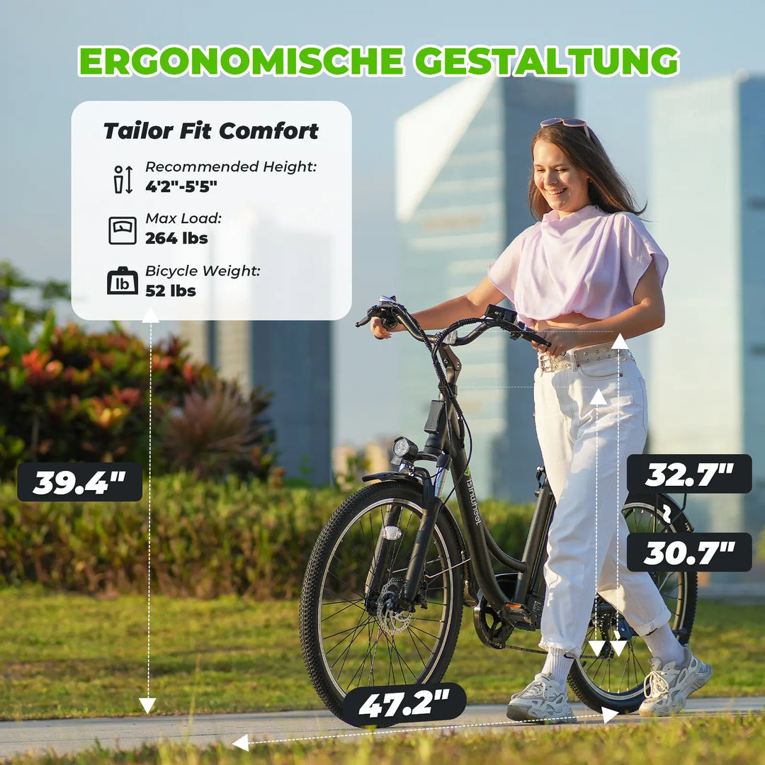Finbike U2 Pendler-Elektrofahrrad mit tiefem Einstieg