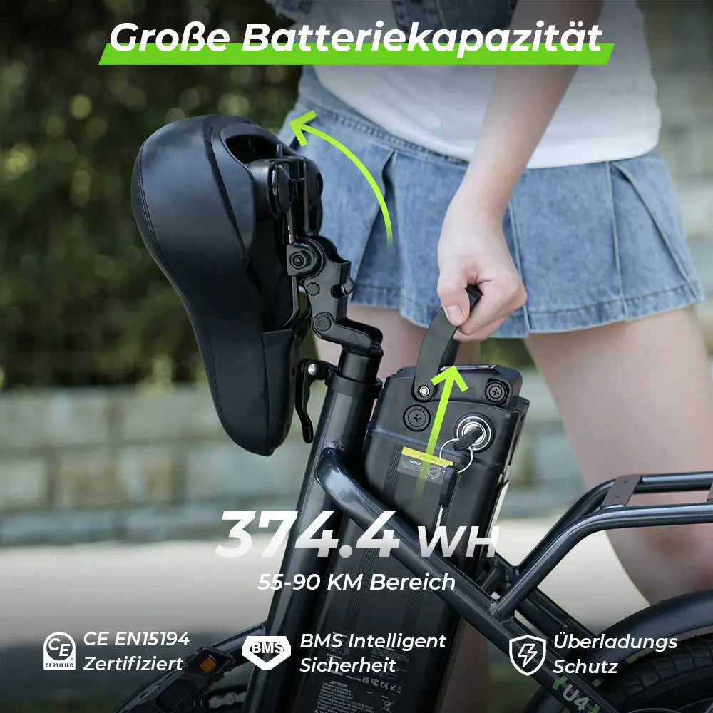 Finbike U4 Tiefrahmen Faltbares Elektrofahrrad