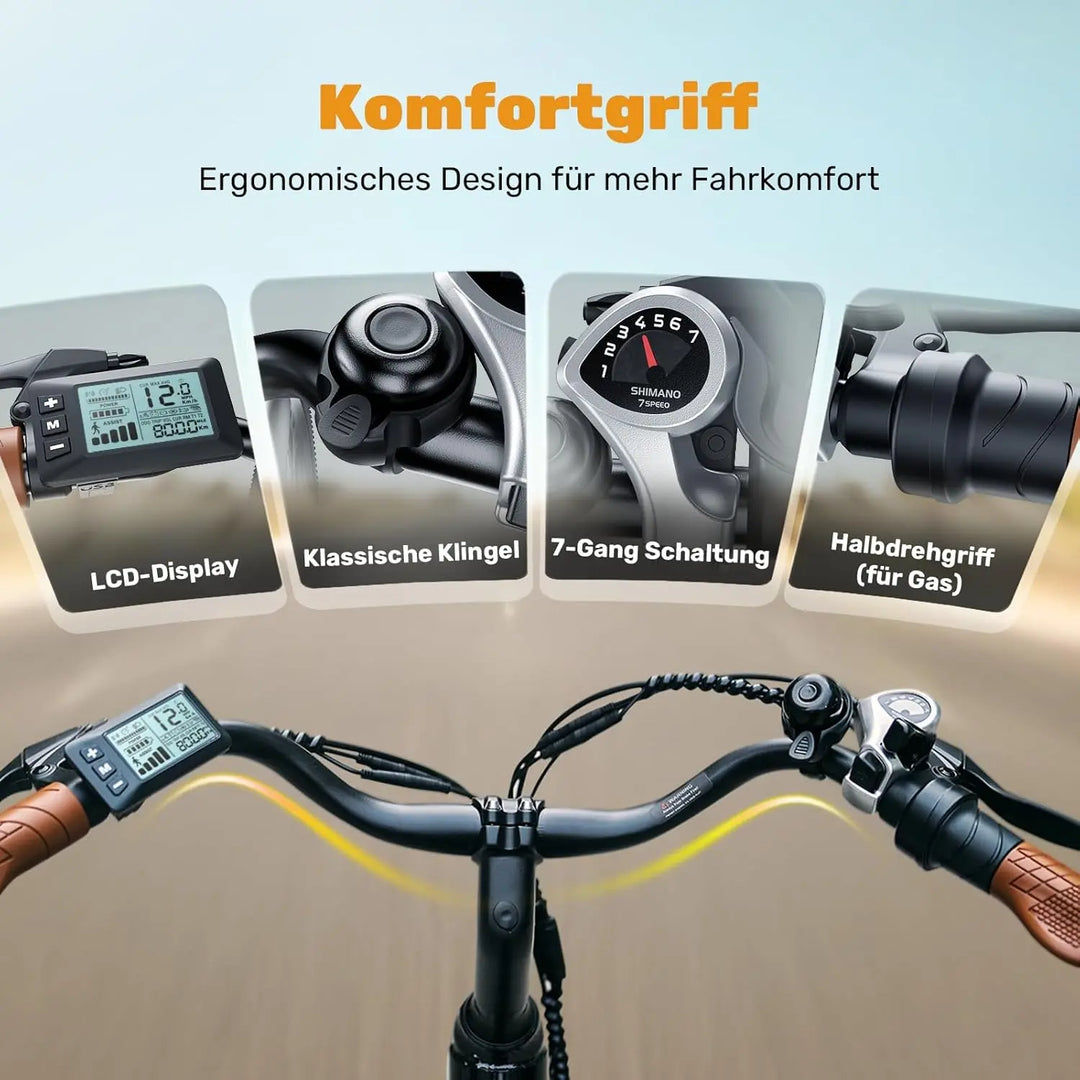citybike schaltung Finbike UcityS Trekking-Elektrofahrrad – FinBike