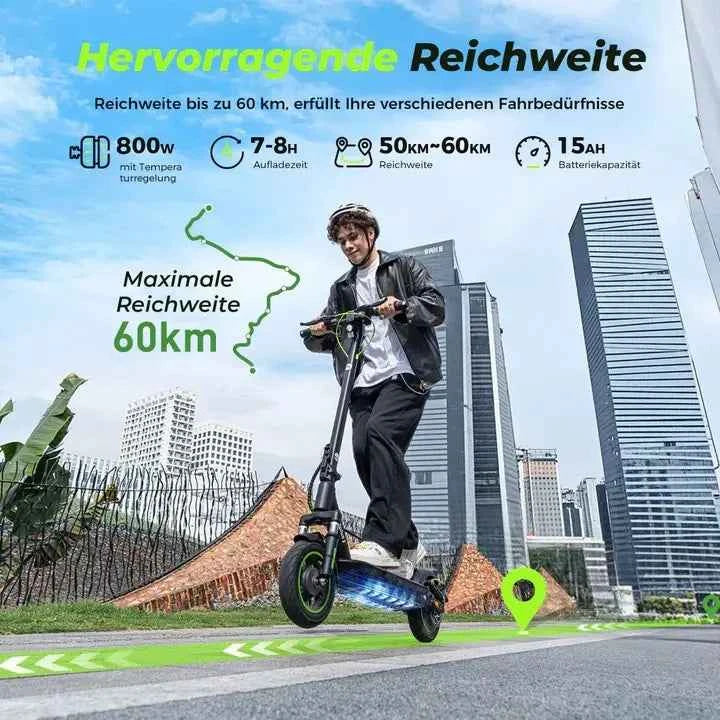 isinwheel S10Plus Electric Scooter with ABE Certification 36V 15Ah Battery
