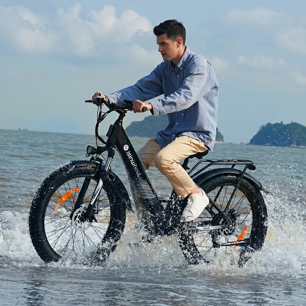 Finbike M60 Fatbike-E-Bike mit 250-W-Motor, 105 km Reichweite