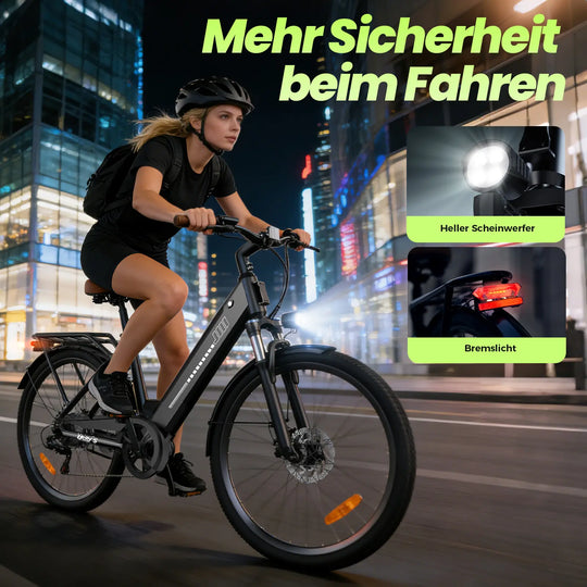 Finbike UcityS Trekking-E-Bike mit 250-W-Motor, 88 km Reichweite